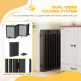 Load image into Gallery viewer, Freestanding Pet Gate 4 Panel Dog Barrier Folding Safety Fence with Support Feet up to 80.25" Long 29.5" Tall for Doorway Stairs Black