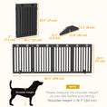 Load image into Gallery viewer, Freestanding Pet Gate 4 Panel Dog Barrier Folding Safety Fence with Support Feet up to 80.25" Long 29.5" Tall for Doorway Stairs Black