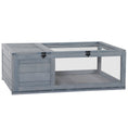 Load image into Gallery viewer, PawHut Wooden Tortoise House Indoor Turtle Habitat Enclosure Outdoor Reptile Cage for Lizards, Geckos, Gray