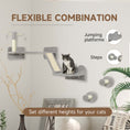 Load image into Gallery viewer, Cat Wall Furniture, 3 Piece Cat Shelves with Scratching Posts, Scratching Pads, Perches, Cat Wands, Toy Balls, Corner Design Cat Wall Shelves for Indoor Cats, Kittens, Light Grey