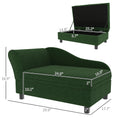 Load image into Gallery viewer, PawHut Luxury Fancy Dog Bed for Small Dogs with Hidden Storage, Small Dog Couch with Soft 2" Foam, Dog Sofa Bed, Cushy Dog Bed, Modern Pet Furniture for Puppies and Little Breeds, Green