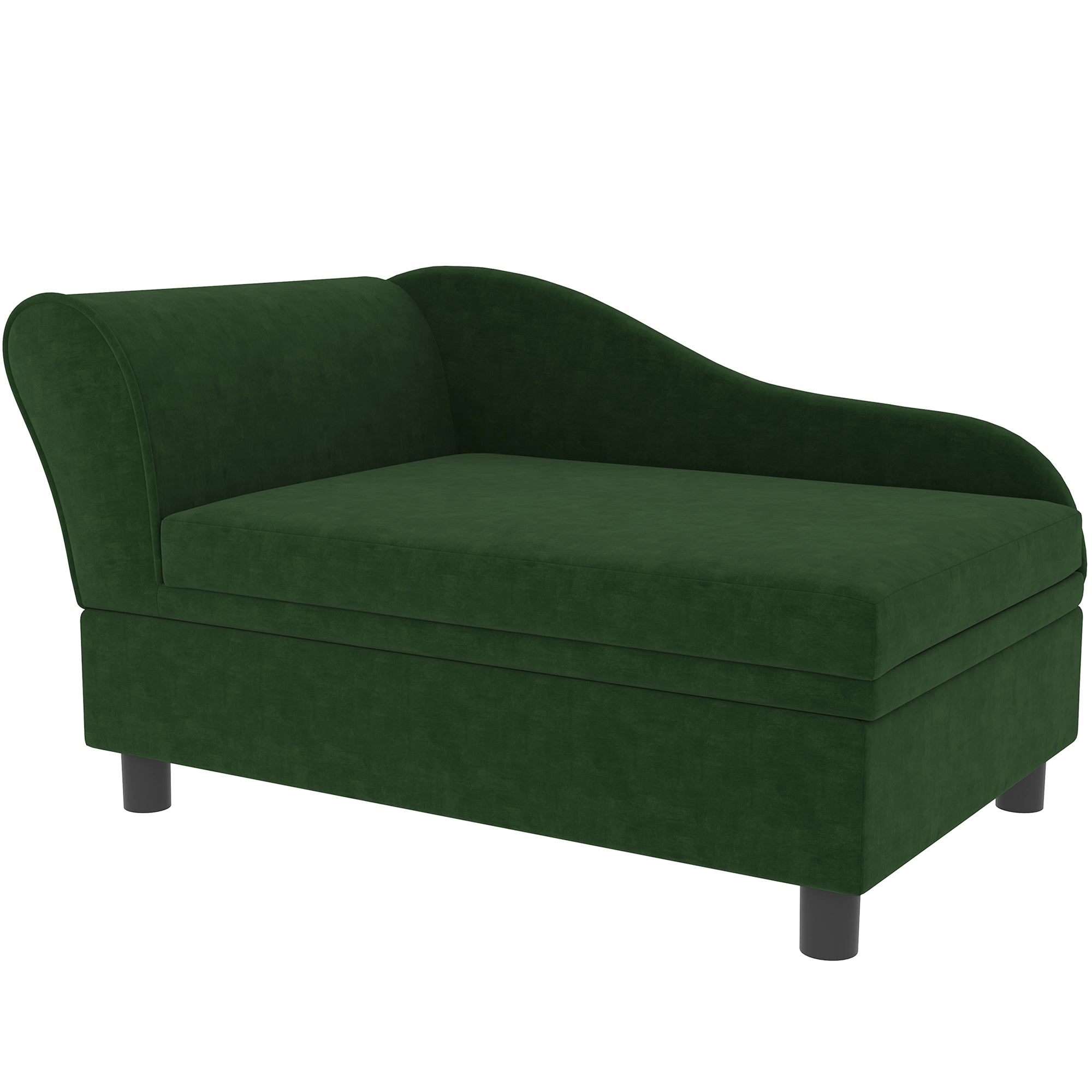 PawHut Luxury Fancy Dog Bed for Small Dogs with Hidden Storage, Small Dog Couch with Soft 2" Foam, Dog Sofa Bed, Cushy Dog Bed, Modern Pet Furniture for Puppies and Little Breeds, Green