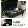 Load image into Gallery viewer, PawHut Luxury Fancy Dog Bed for Small Dogs with Hidden Storage, Small Dog Couch with Soft 2" Foam, Dog Sofa Bed, Cushy Dog Bed, Modern Pet Furniture for Puppies and Little Breeds, Green