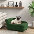 Load image into Gallery viewer, PawHut Luxury Fancy Dog Bed for Small Dogs with Hidden Storage, Small Dog Couch with Soft 2" Foam, Dog Sofa Bed, Cushy Dog Bed, Modern Pet Furniture for Puppies and Little Breeds, Green