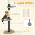 Load image into Gallery viewer, Floor to Ceiling Cat Tree with Scratching Posts, 88.5"-100.5" Adjustable Height Cat Tower with Cloud Shaped Platforms, Dangling Balls, Grey