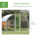 Load image into Gallery viewer, Chicken Run, 24.9' x 9.2' Metal Chicken Coop with Waterproof and Anti-UV Cover, Door for 20-24 Chickens, Ducks, Rabbits, Sliver
