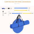 Load image into Gallery viewer, 4PC Obstacle Dog Agility Training Course with Jump Hurdle, Tunnel, Pause Box, Weave Poles and Carrying Bag, Backyard Competitive Equipment- Blue/Yellow