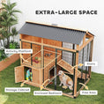 Load image into Gallery viewer, 7' x 5' Extra Large Dog House, Wood Outdoor Dog Kennel with Activity Platform, Stairs, Storage Cabinet, Pet Shelter with Waterproof Roof, Stainless Steel Bowls for Large Breeds, Yellow
