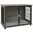 Load image into Gallery viewer, Dog Crate Furniture, Dog Cage End Table with Large Top, Soft Washable Cushion, Lockable Front Door, Wire Mesh Ventilation, Indoor Pet Crate for Large Sized, 100 x 60 x 74cm - Grey