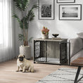 Load image into Gallery viewer, Dog Crate Furniture, Dog Cage End Table with Large Top, Soft Washable Cushion, Lockable Front Door, Wire Mesh Ventilation, Indoor Pet Crate for Medium Sized, 80 x 56 x 63cm - Grey