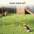 Load image into Gallery viewer, 39"L Dog Agility Training Equipment for Large Medium Small Dog, 6 PCS Adjustable Height Hurdles for Agility Training, Obstacle Course Starter Kit, 6KG Net Wight, Yellow