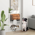 Load image into Gallery viewer, 30"-32" Extra Wide Pet Gate with Small Door, 35"H Dog Gate with Safety Gate Barrier, Stair Pressure Fit, Auto Close, Double Locking, for Doorways, Hallways, White