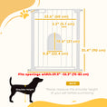 Load image into Gallery viewer, 30"-32" Extra Wide Pet Gate with Small Door, 35"H Dog Gate with Safety Gate Barrier, Stair Pressure Fit, Auto Close, Double Locking, for Doorways, Hallways, White