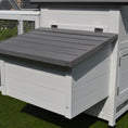 Load image into Gallery viewer, PawHut 65" Chicken Coop Wooden with Detachable Run, Outdoor Chicken House Poultry Cage Hen with Nesting Box, Removable Tray, Roosting Bars, Ramp, for Garden Backyard, Gray
