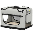 Charger l'image dans la visionneuse de la galerie, Pet Carrier Bag, Soft-Sided Dog Carrier for Small to Large Dogs, Portable Pet Travel Bag with Security Buckle Strap, Mesh Windows, Washable Cushion and Bowl, Light Grey