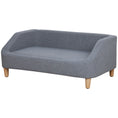 Load image into Gallery viewer, PawHut 38" Dog Sofa for Medium Large Dogs, Dog Couch with Removable Cushion, Washable Cover, Anti-slip Feet for Dogs Up to 55 lbs, Gray