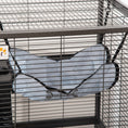 Load image into Gallery viewer, PawHut Metal Small Animal Cage Rolling Big Ferret Cage, Chinchilla Cage, Sugar Glider Cage, with Hammock & 4 Tiers, Removable Tray, Gray
