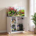 Load image into Gallery viewer, Fish Tank Stand, 20-29 Gallon Aquarium Stand with Power Outlets, Cabinet Storage and Anti-Tip Kit, Wooden Aquarium Cabinet for Home, Living Room, 78 x 35 x 80 cm, White