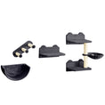 Load image into Gallery viewer, 4PCs Wall Mounted Cat Tree Cat Wall Shelves Furniture Climbing Shelf Set Kitten Activity Centre w/ Hammock, Scratching Post - Dark Grey