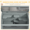 Load image into Gallery viewer, PawHut 3-Tier Wooden Hamster Cage Mice and Rat Cage Small Animals Hutch with Openable Top, Front Door, Storage Shelf, Gray