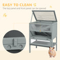 Load image into Gallery viewer, Wooden Hamster Cage with Storage Shelf, Small Animal Exercise Play House with Openable Top, for Hamsters, Gerbils, 60 x 40 x 80 cm - Grey