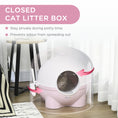 Load image into Gallery viewer, Large Cat Litter Box, Hooded Cat Litter Tray with Lid, Scoop, Top Handle, Front Entrance, 53 x 51 x 48cm - Pink
