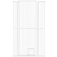 Load image into Gallery viewer, PawHut 67" Extra Tall Pet Gate for Cats, 30"-41" Cat Gate with Small Cat Door, 1.4" Narrow Gap, 2.8" and 5.5" Extension, Pressure Mounted No Drilling Dog Gate for Doorway, Hallway, Stairway, White