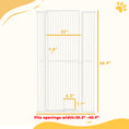 Load image into Gallery viewer, PawHut 67" Extra Tall Pet Gate for Cats, 30"-41" Cat Gate with Small Cat Door, 1.4" Narrow Gap, 2.8" and 5.5" Extension, Pressure Mounted No Drilling Dog Gate for Doorway, Hallway, Stairway, White