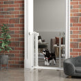 Load image into Gallery viewer, Pressure Fit Dog Stair Gate No Drilling Safety Gate Auto Close for Doorways, Hallways, 74-80cm Adjustable, 78cm Tall, White