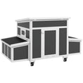 Load image into Gallery viewer, Wooden Chicken Coop, Chicken Tractor for 6 Chickens, Outdoor Poultry Cage Rabbit Hutch Duck Coop Hen House with Nesting Box, Tray, Windows, Dark Gray