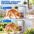 Load image into Gallery viewer, 50lbs Automatic Dog Feeder, Galvanized Gravity Pet Feeder with Lockable Clear Door, Indoor and Outdoor Use, Wall Mountable, Portable Handles, Auto Dog Food Dispenser for Large Breeds