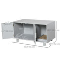 Load image into Gallery viewer, Cat Litter Box Enclosure, Hidden Litter Box Furniture, Cat House End Table Washroom with Scratching Pad, for Indoor Cats Kittens, Grey