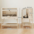 Load image into Gallery viewer, Wooden Hamster Cage, 2 Tier Transparent Gerbil Cage with Storage Shelf, Openable Top, Tray, Seesaws, Ramp, Water Bottle, Small Animal Habitat for Syrian, Gerbils, Rats, Rodent, 84 x 53 x 110 cm