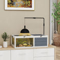 Load image into Gallery viewer, Tortoise House, Wooden Tortoise Table, Tortoise Enclosure with Adjustable Lamp Holder, Openable Lids, Pull-Out Trays - Grey