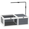 Load image into Gallery viewer, Tortoise House, Wooden Tortoise Table, Tortoise Enclosure with Adjustable Lamp Holder, Openable Lids, Pull-Out Trays - Grey