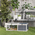 Load image into Gallery viewer, Tortoise House, Wooden Tortoise Table, Tortoise Enclosure with Adjustable Lamp Holder, Openable Lids, Pull-Out Trays - Grey