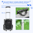 Load image into Gallery viewer, Pet Travel Backpack Bag Cat Puppy Dog Carrier w/ Trolley and Telescopic Handle Portable Stroller Wheel Luggage Bag (Grey)