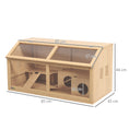 Load image into Gallery viewer, Wooden Hamster Cage, Gerbil Cage for Syrian Hamster with Exercise Play House, Openable Top 85 x 45 x 44cm - Nature