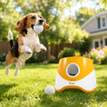 Load image into Gallery viewer, Automatic Dog Ball Launcher with 5 2.3" ETPU Balls, Dog Ball Thrower with 3 Distance Settings (20/33/46 ft), Indoor Outdoor Interactive Toy for Small Medium Breeds, Orange