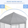 Gallery viewerに画像を読み込む, Outdoor Dog Kennel Dog Run with Waterproof, UV Resistant Cover for Medium and Large Sized Dogs, 6.9' x 6.1' x 7', Silver