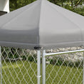 Gallery viewerに画像を読み込む, Outdoor Dog Kennel Dog Run with Waterproof, UV Resistant Cover for Medium and Large Sized Dogs, 6.9' x 6.1' x 7', Silver