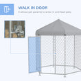 Gallery viewerに画像を読み込む, Outdoor Dog Kennel Dog Run with Waterproof, UV Resistant Cover for Medium and Large Sized Dogs, 6.9' x 6.1' x 7', Silver
