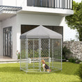 Gallery viewerに画像を読み込む, Outdoor Dog Kennel Dog Run with Waterproof, UV Resistant Cover for Medium and Large Sized Dogs, 6.9' x 6.1' x 7', Silver