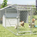 Load image into Gallery viewer, Outdoor Dog Kennel with Waterproof & UV-Resistant Cover, Dog Run with Secure Lock for Small Medium Large Dogs, 19.7' x 7.5' x 4.9'