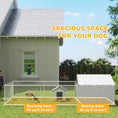 Load image into Gallery viewer, Outdoor Dog Kennel with Waterproof & UV-Resistant Cover, Dog Run with Secure Lock for Small Medium Large Dogs, 19.7' x 7.5' x 4.9'