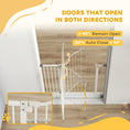 Load image into Gallery viewer, 29"-37" Wide Dog Gate with Door, Pressure Fit, Auto Close, Double Locking for Doorways Hallways Stairs, 31" Tall, White