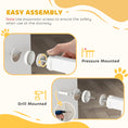 Load image into Gallery viewer, 29"-37" Wide Dog Gate with Door, Pressure Fit, Auto Close, Double Locking for Doorways Hallways Stairs, 31" Tall, White