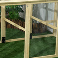 Load image into Gallery viewer, Chicken Run, Wooden Large Chicken Coop with 3 Perches and 2 Doors, Outdoor Poultry Cage for Backyard, Farm, for 1-3 Poultry, Rabbits, Ducks, 55" x 35" x 42"
