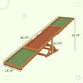 Load image into Gallery viewer, PawHut Wooden Dog Agility Seesaw for Training and Exercise, Platform Equipment Run Game Toy, Weather Resistant Pet Supplies, 83" L x 16" W x 14" H, Orange