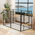Load image into Gallery viewer, Dog Playpen, Wide 31.5"W Heavy-Duty Metal Puppy Play Pen, Pet Exercise Fences for Outside and Indoor, DIY Design with Door for Multiple Dogs, 6 Panels, 39"H